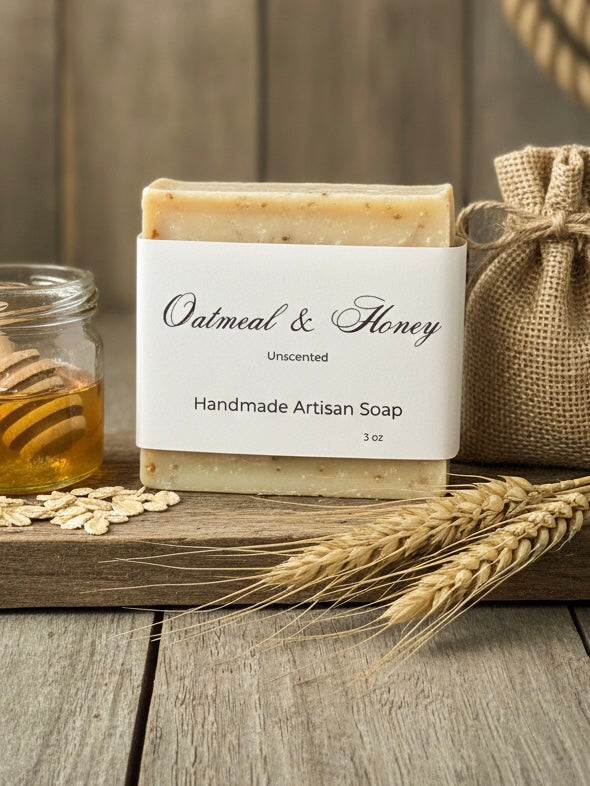 Oatmeal & Honey Unscented Goat Milk Soap