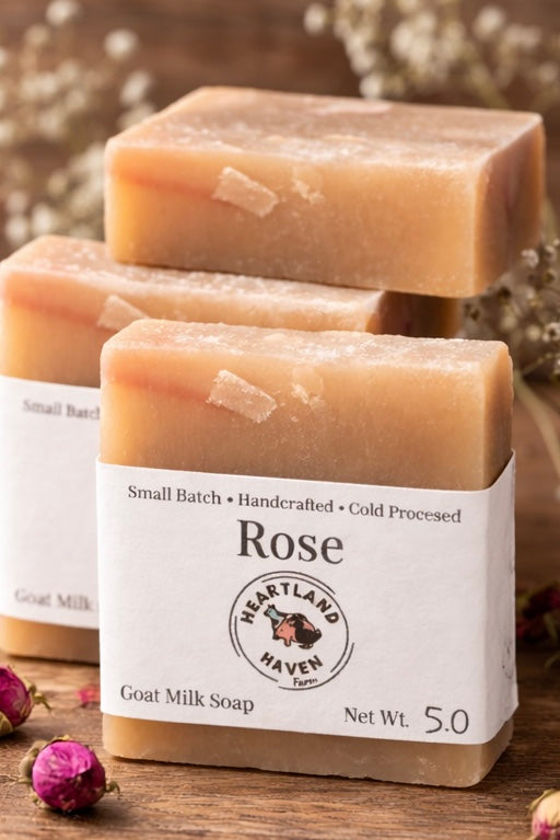 Rose Goat Milk Soap - Handmade Floral Essential Oil Soap