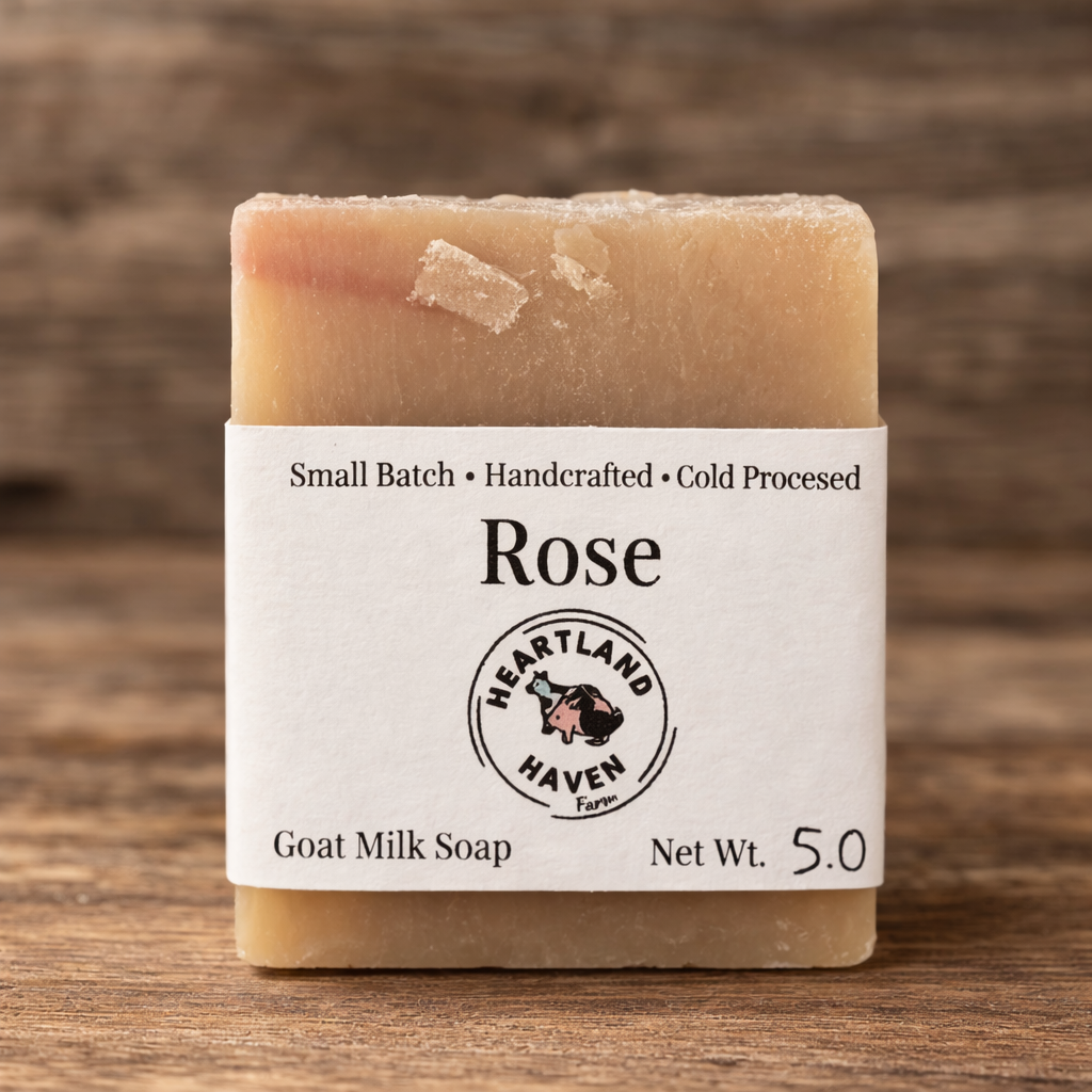 Rose Goat Milk Soap - Handmade Floral Essential Oil Soap